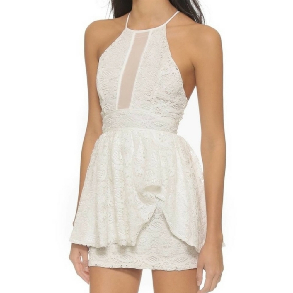 Lovers and Friends Kiss and Tell Lace Fit Flare Dress SzL